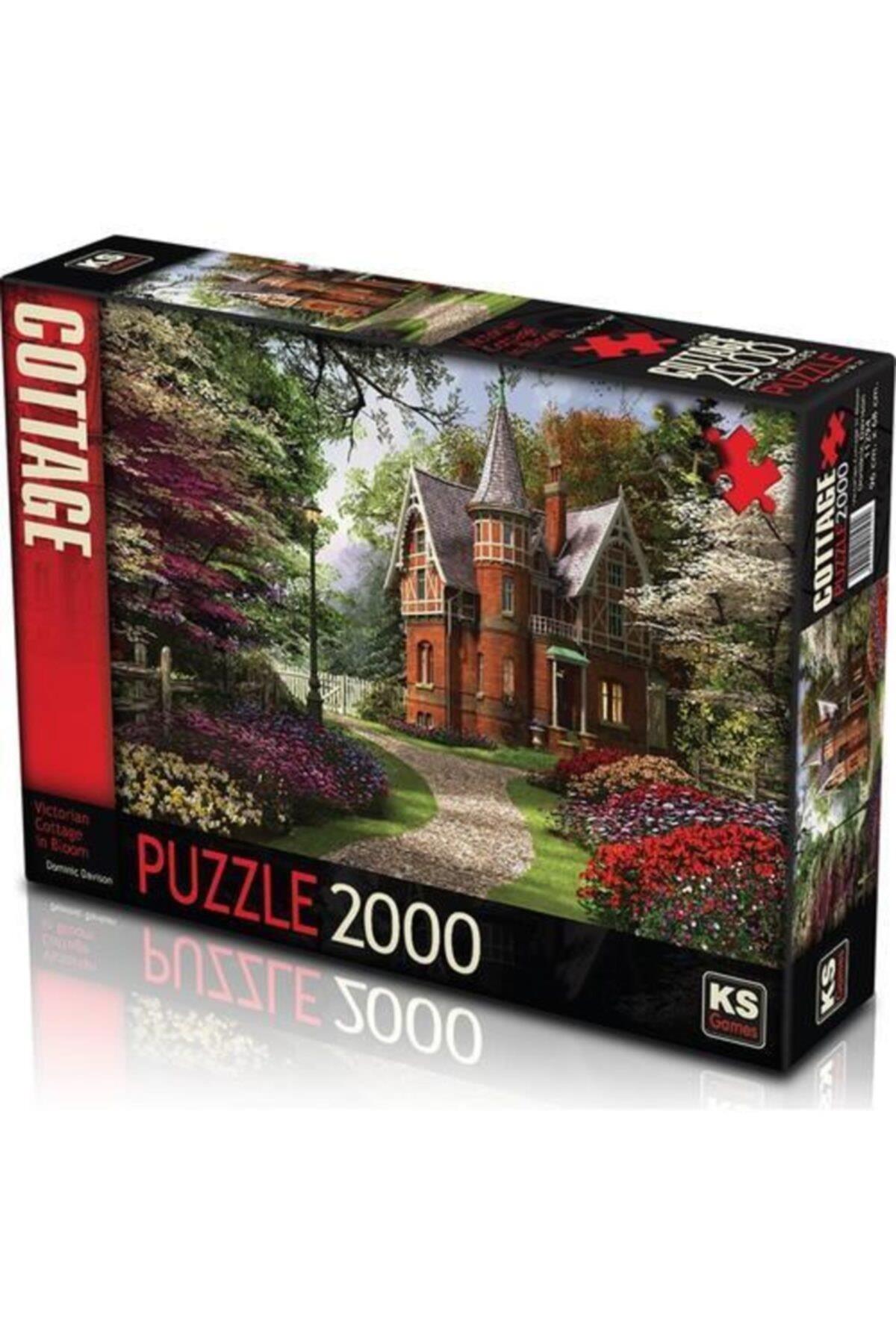 Ks Games Puzzle 2000 Parça Victorian Cottage İn Bloom/Domini 11294