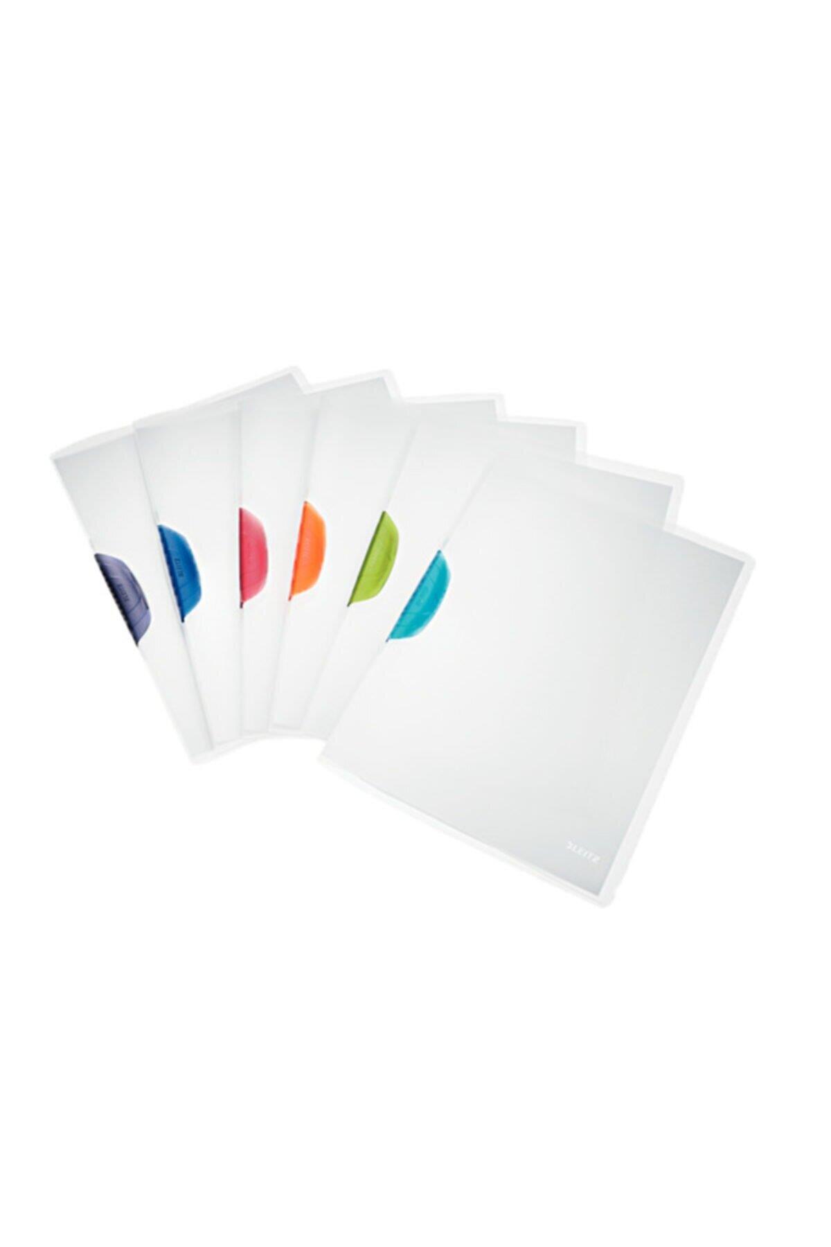 Leitz Sıkıştırmalı Dosya ColorClip Sırttan Klips 30 Sayfa Turuncu (6 Lı Paket)