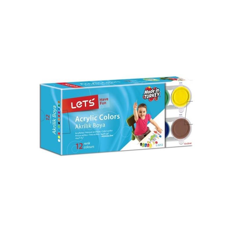 Lets Akrilik Boya 25 ML 12 Renk L-5212