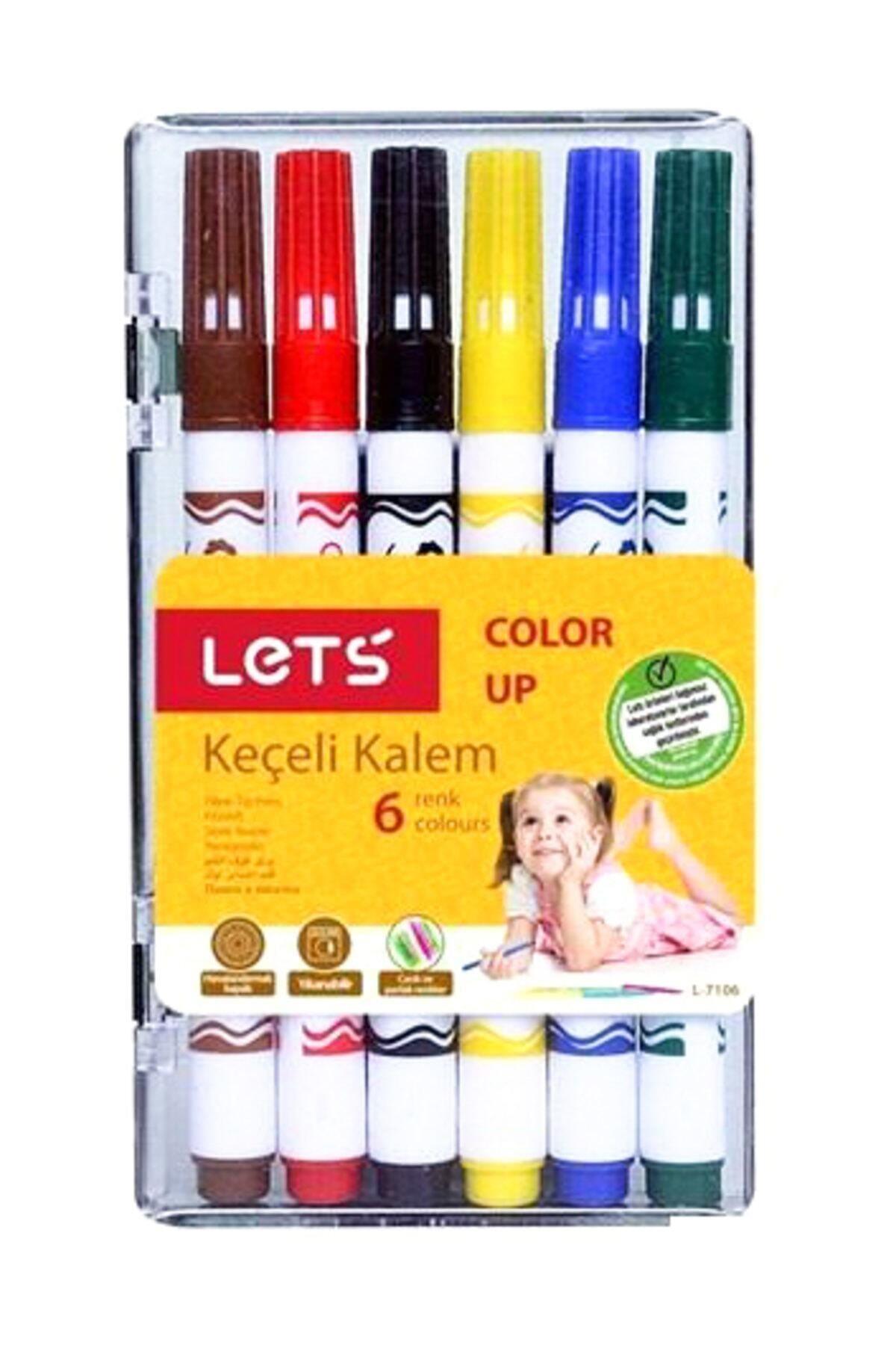 Lets Keçeli Boya Kalemi Yarım Boy 6 Renk L-7106