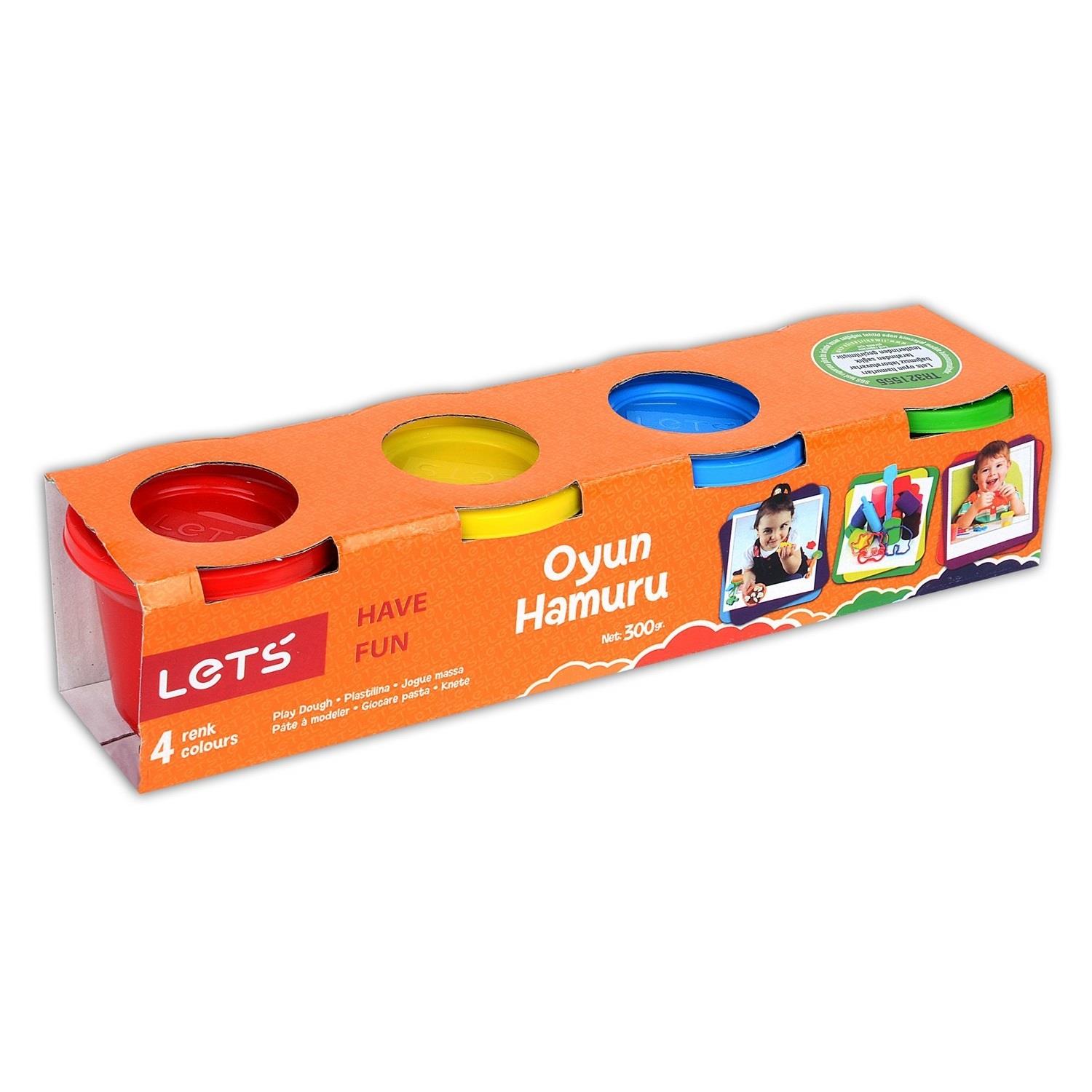 Lets Oyun Hamuru 224 Gram 4 Lü Ana Renkler Oyun Hamuru