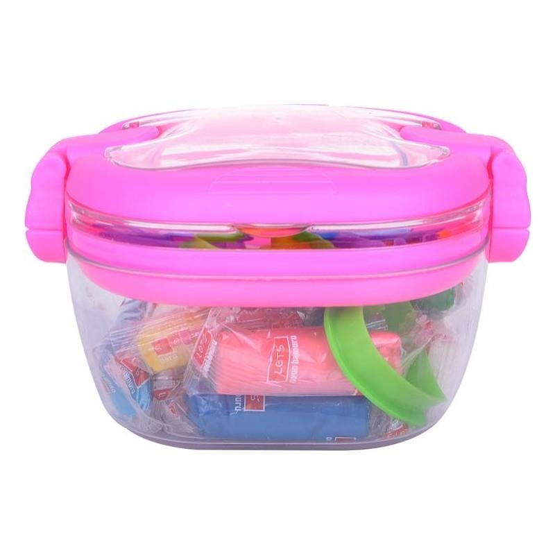 Lets Oyun Hamuru Çift Saplı Kova 12x20 GR 20 Parça  L8656