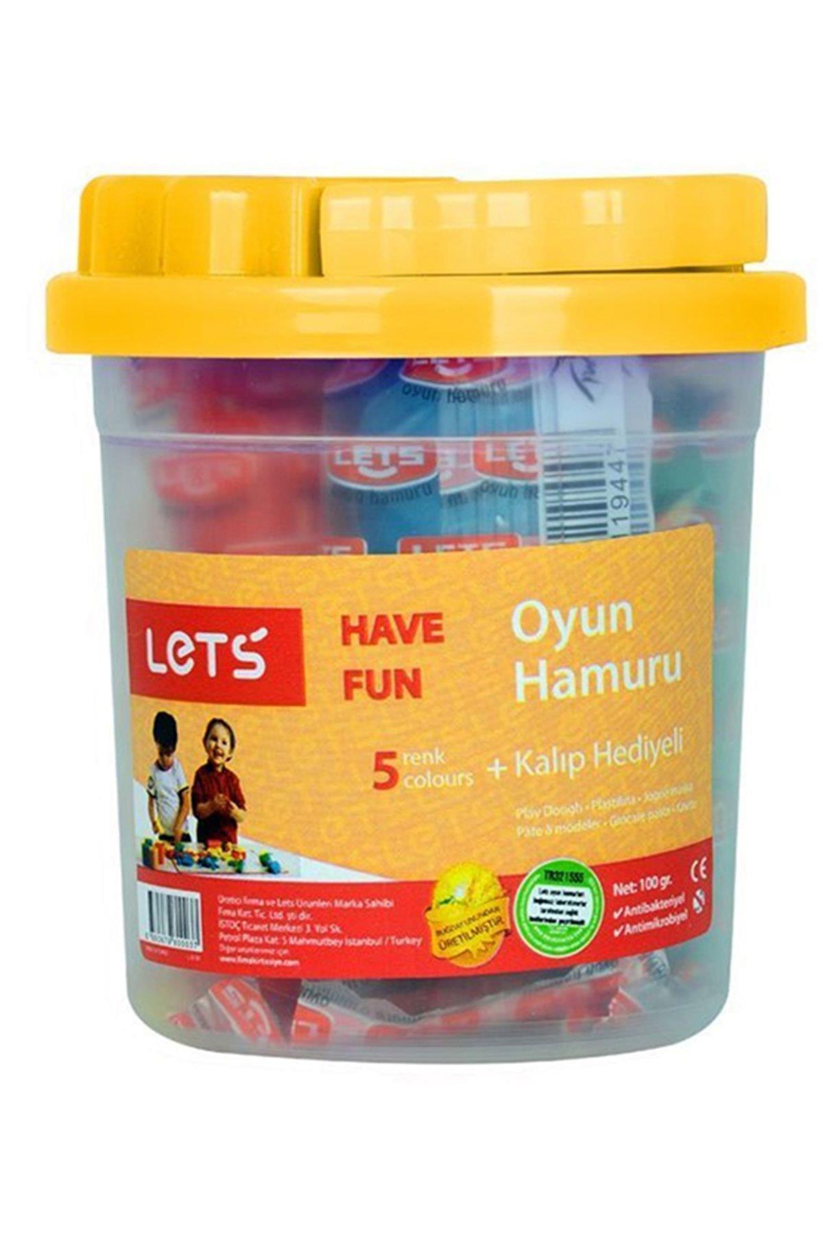 Lets Oyun Hamuru Kalıp Hediyeli 100 GR 5 Renk L8100