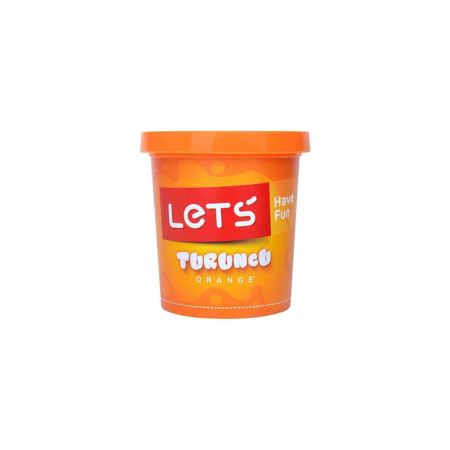 Lets Oyun Hamuru Tek Renk 150 Gram Fosforlu Turuncu Oyun Hamuru