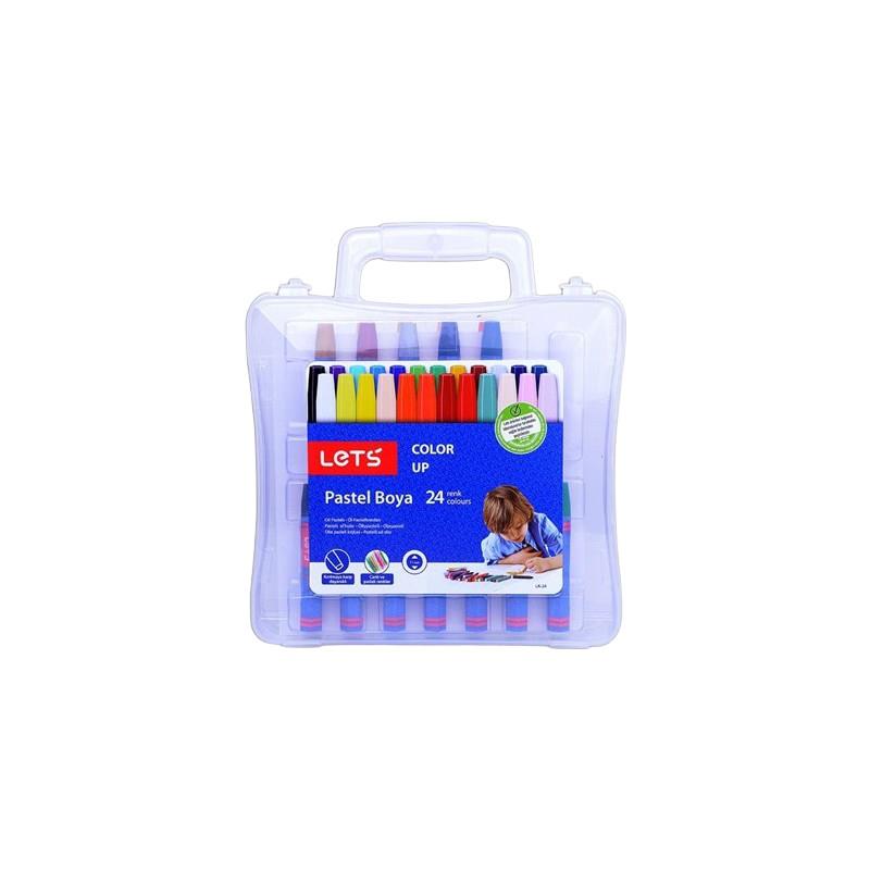 Lets Pastel Boya Çantalı Köşeli 24 LÜ LK-24
