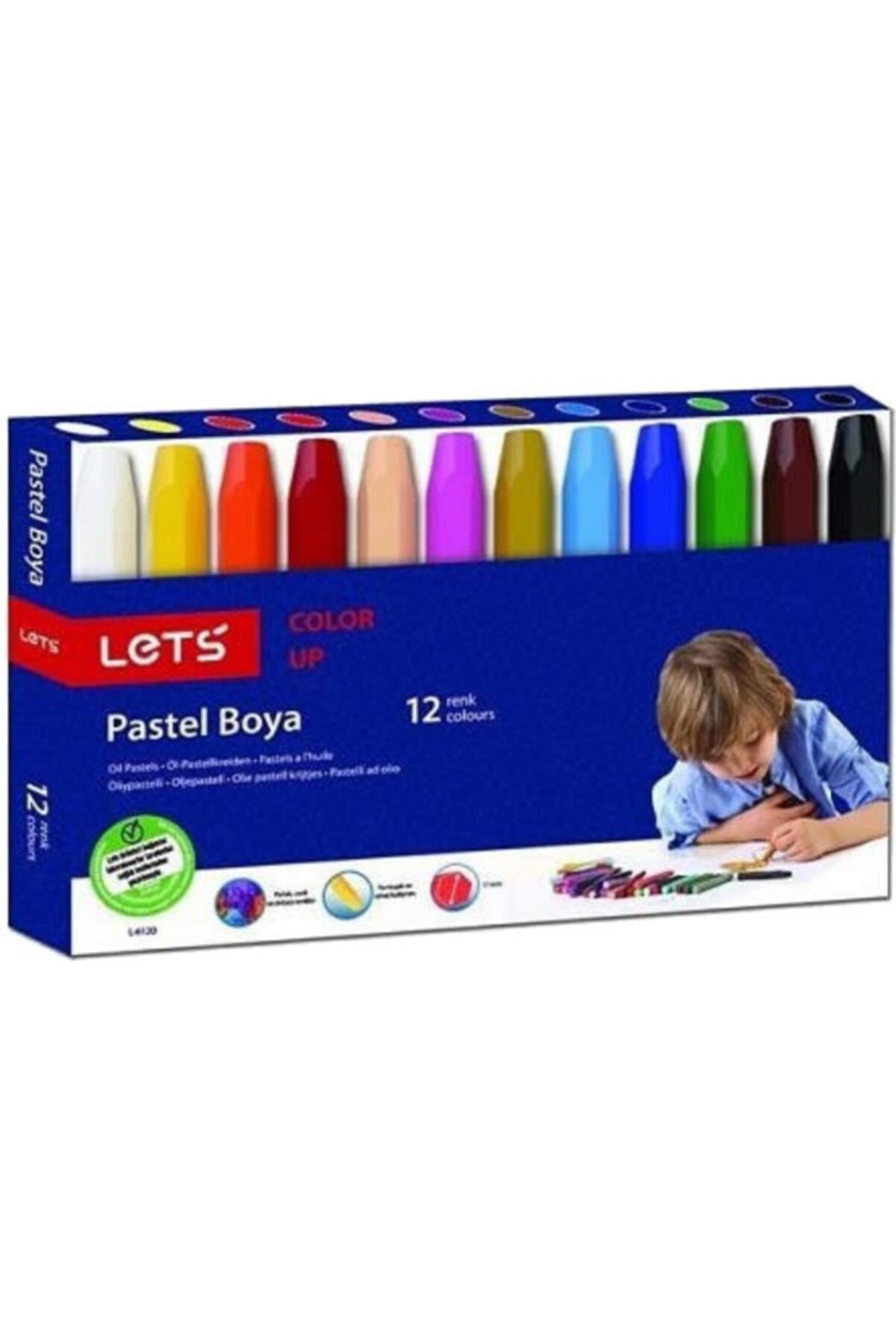 Lets Pastel Boya Karton Kutu Köşeli 12 Renk L-6120