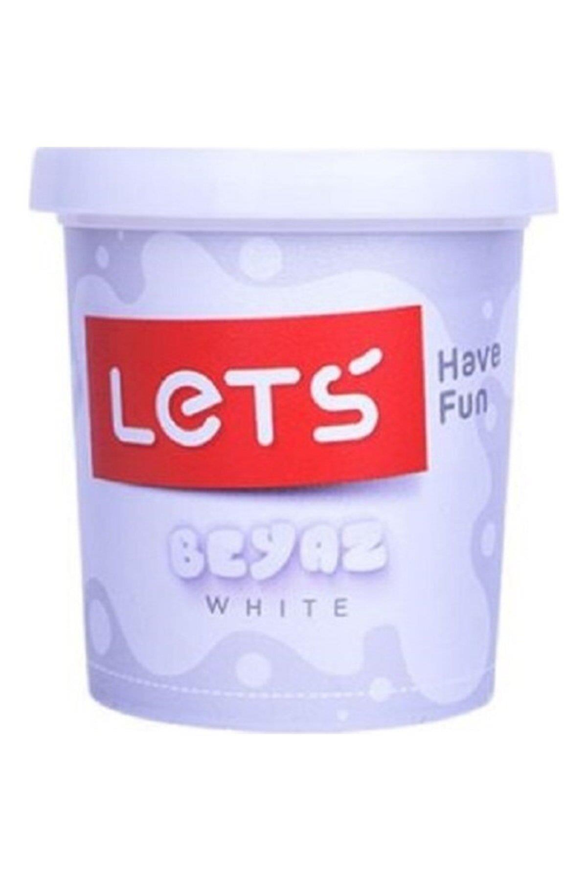 Lets Tek Renk Oyun Hamuru Beyaz 115 Gram (Tekli)