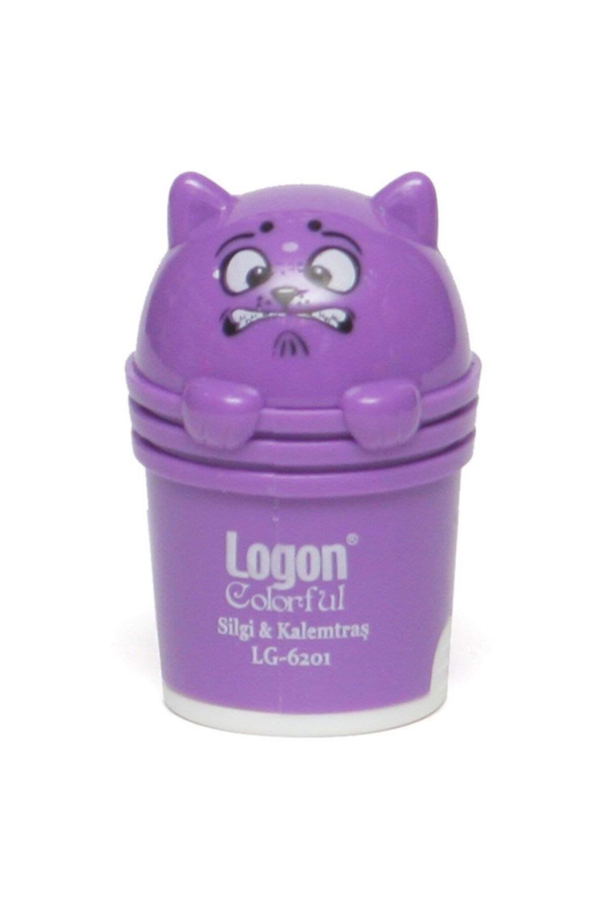 Logon Silgili Kalemtraş 4 Renk (16 Adet Karışık Renk)