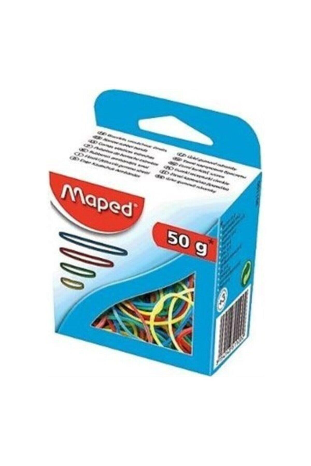 Maped Renkli Ambalaj Lastiği Renkli 50 Gram (12 Paket)