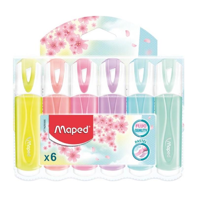 Maped Fosforlu Kalem Pastel Renk 6 LI 742558