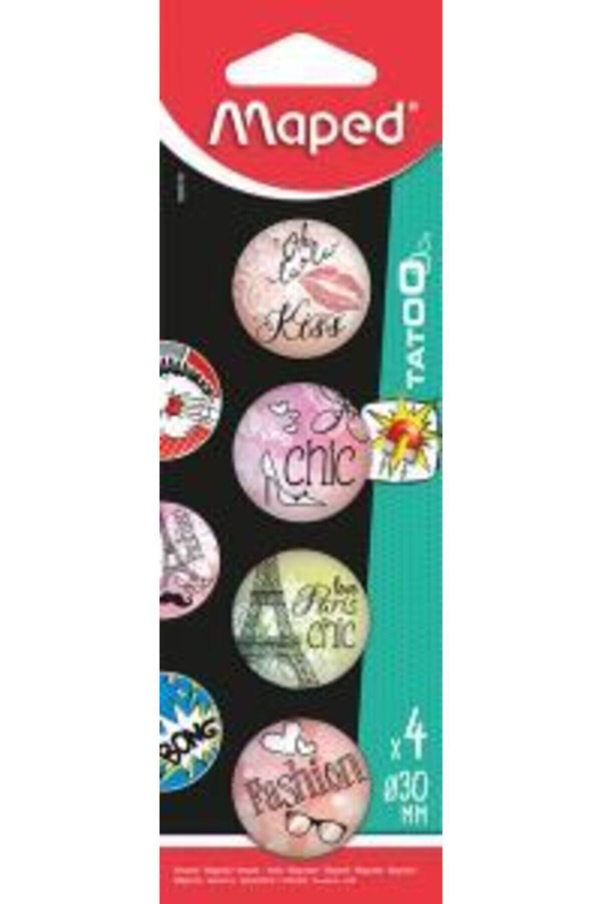 Maped Mıknatıs Tatoo 4 LÜ Karışık Renk 530010