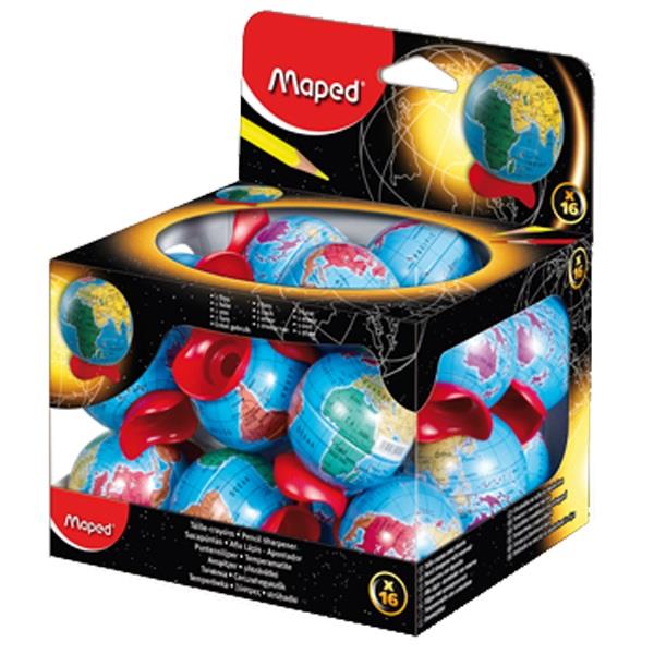 Maped Öğrenci Kalemtraşı Globe Metal Küre Hazneli Öğrenci Kalemtraşı (16 Adet)
