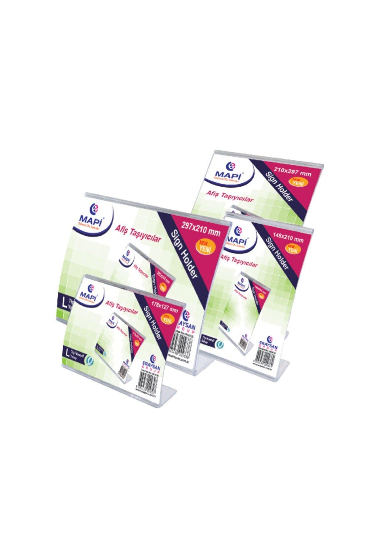 Mapi Afiş Taşıyıcı Plastik L Tipi Yatay 127x178 MM Plastik Taşıyıcı (1 Adet)