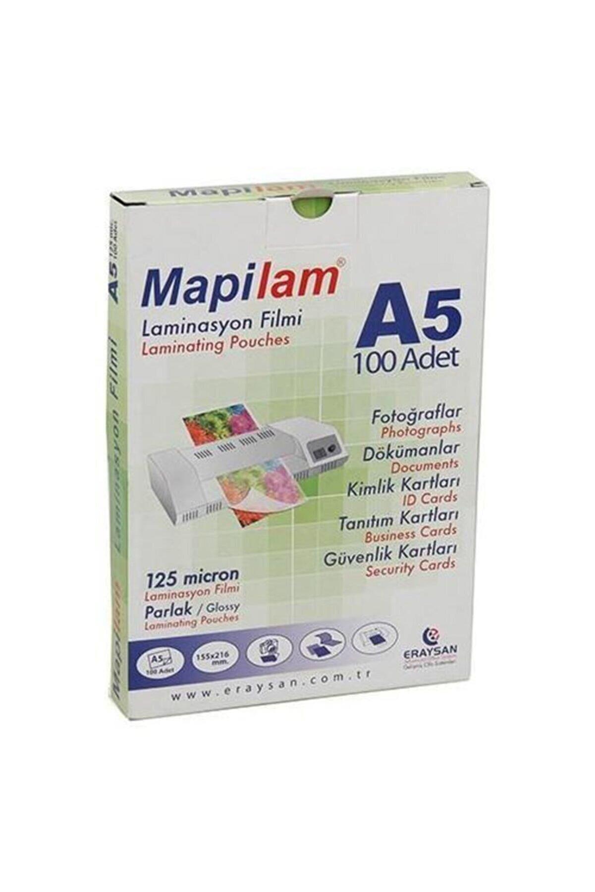Mapi A-5 Laminasyon Filmi 125 Micron Parlak 100 Lü (1 Paket 100 Adet)
