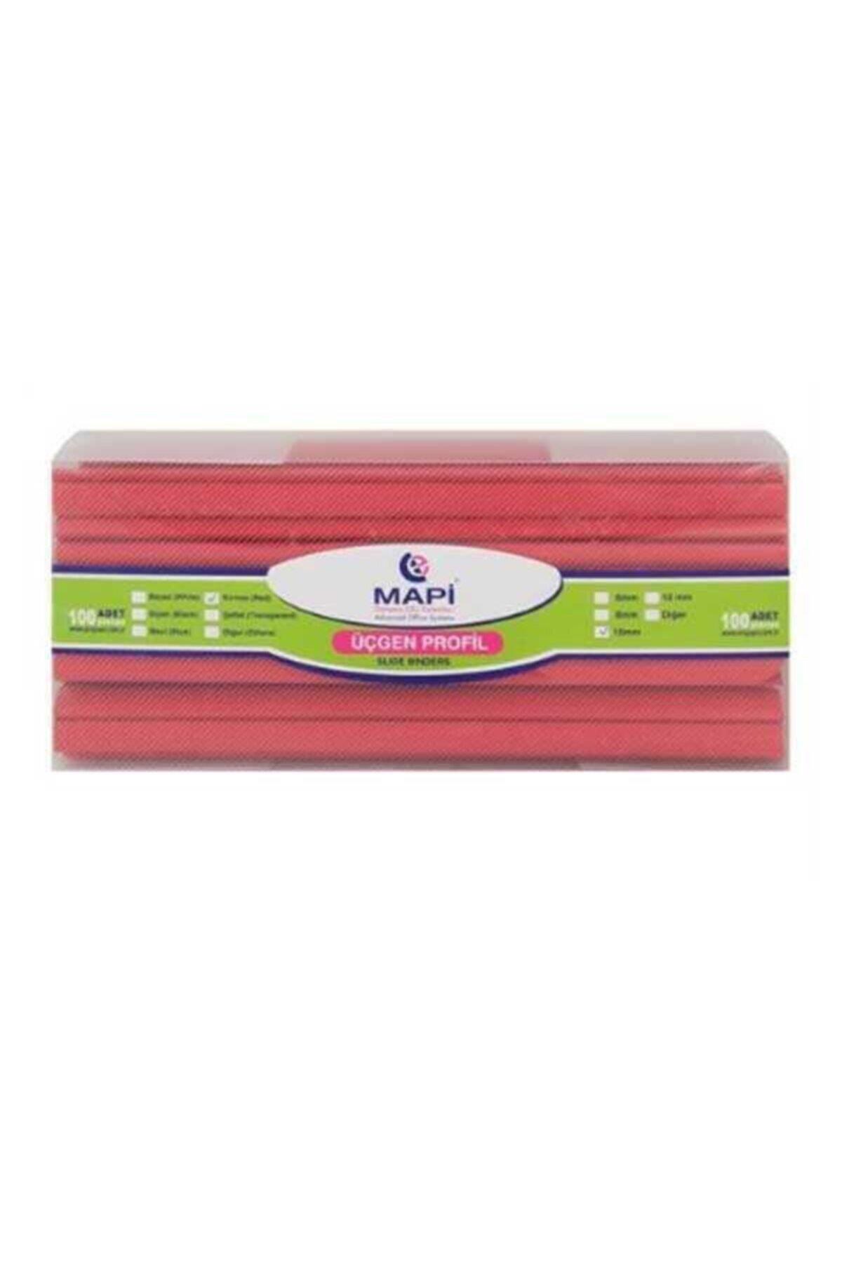 Mapi Profil Sırtlık Plastik Orta Üçgen 8 MM Kırmızı (100 Lü Paket)
