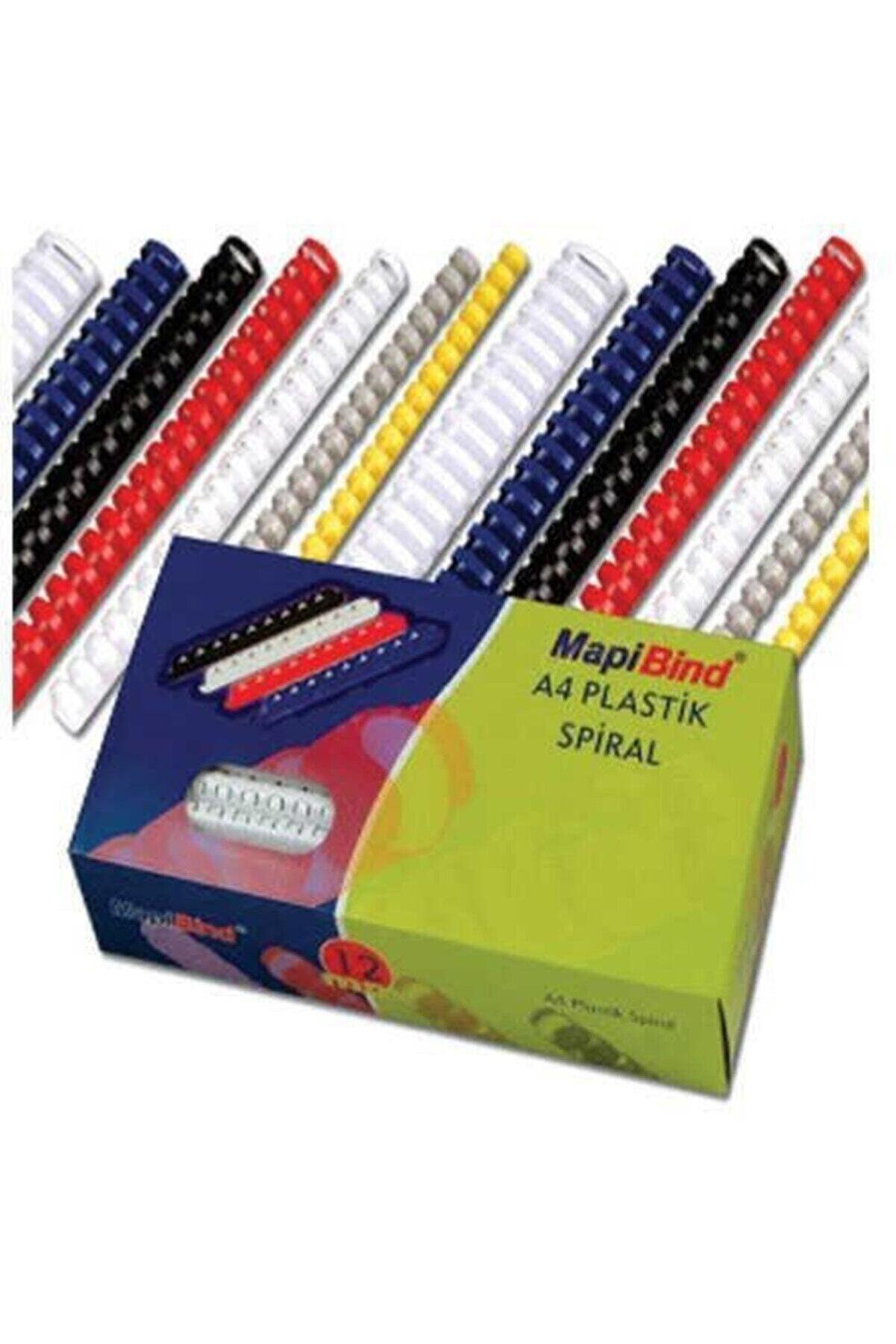Mapibind Spiral Plastik 235 - 280 Sayfa 28 MM Beyaz (50 Li Paket)