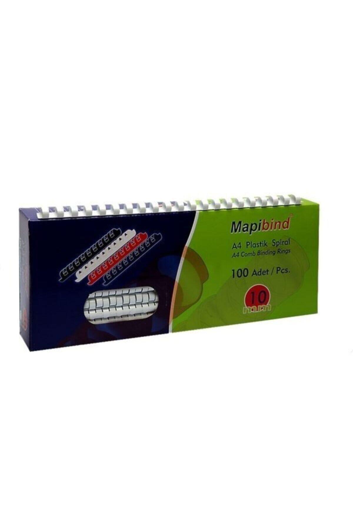 Mapi Bind A-4 Plastik Spiral 10 Mm Beyaz 25 - 60 Sayfa (100 Lü Paket)