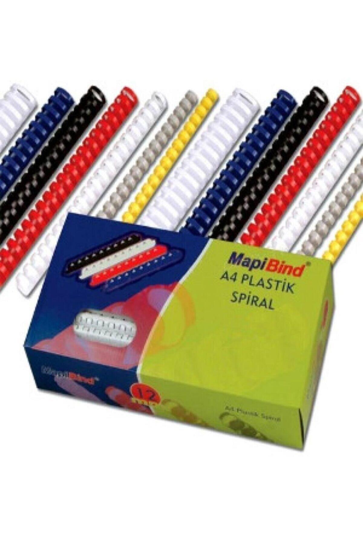 Mapibind Spiral Plastik 320 - 380 Sayfa 38 MM Beyaz (50 Li Paket)