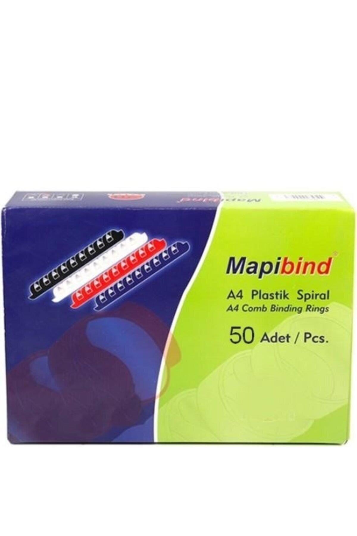 Mapibind Spiral Plastik 380-450 Sayfa 50 Lİ 45 MM Beyaz (50 Li Paket)