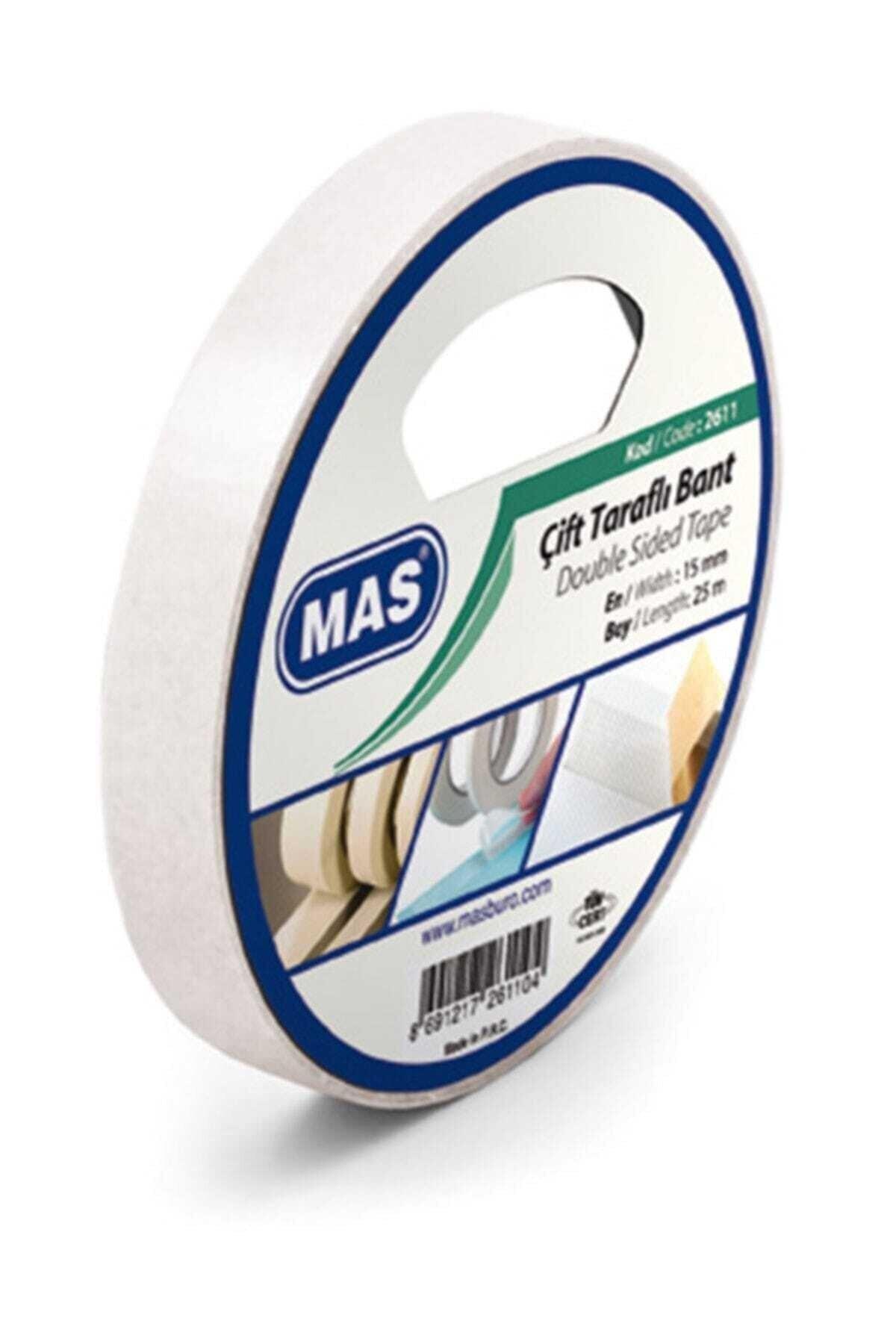 Mas Çift Taraflı Bant 15 mm x 25 Metre