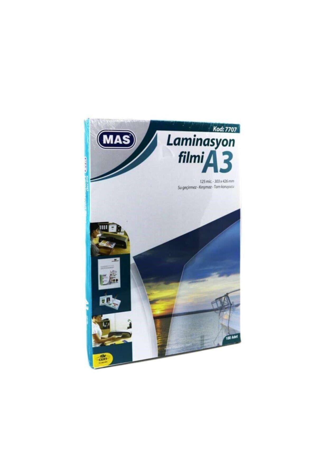 Mas A-3 Laminasyon Filmi Parlak A3 125 Micron (100 Lü Paket)