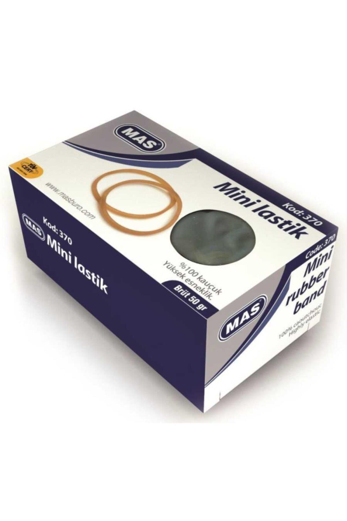 Mas 370 Lastik Kutu Mini %100 Kauçuk Paket Lastiği 50 Gram (5 Kutu)
