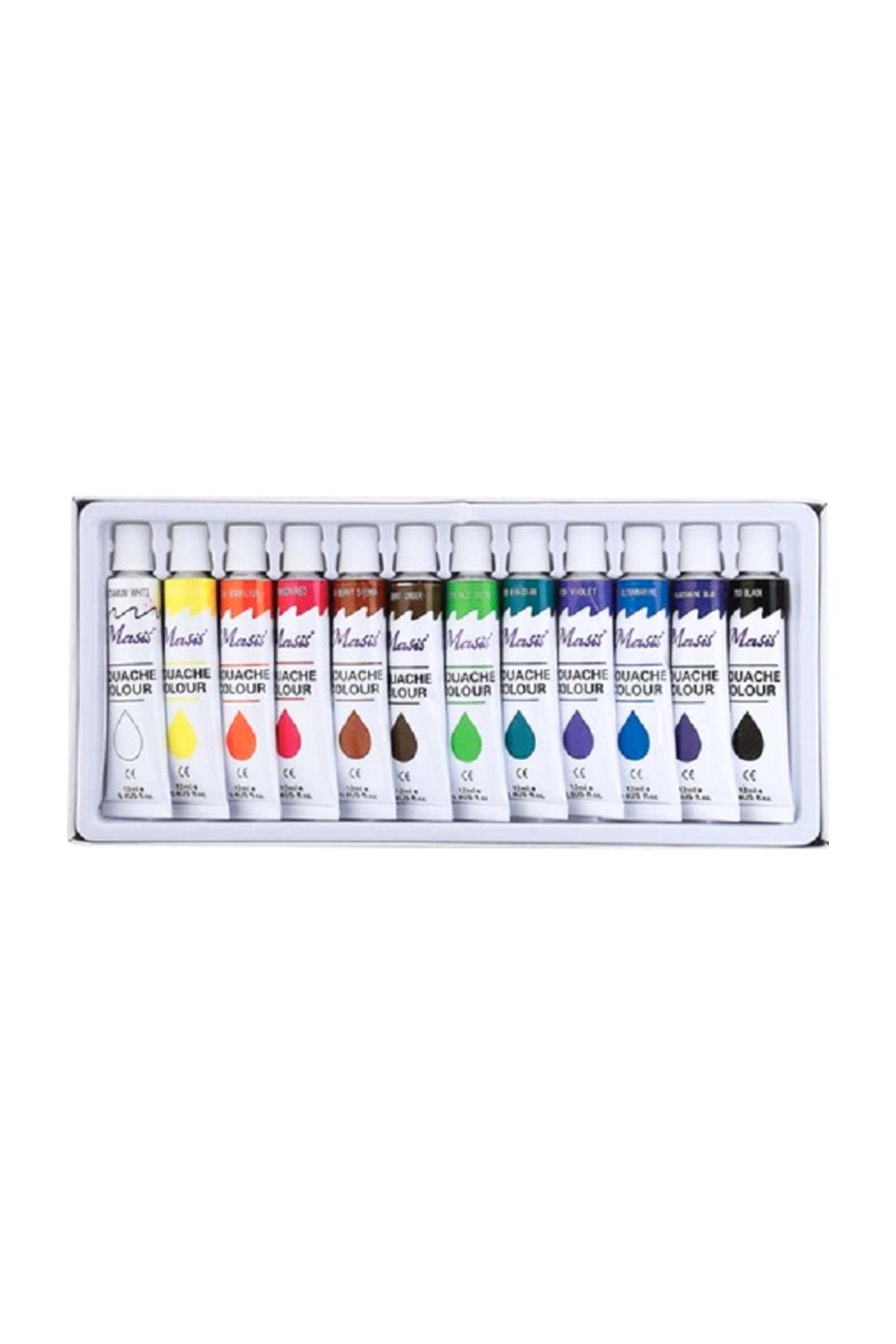 Masis Akrilik Boya Tüp 12 Lİ 12 ML BA12