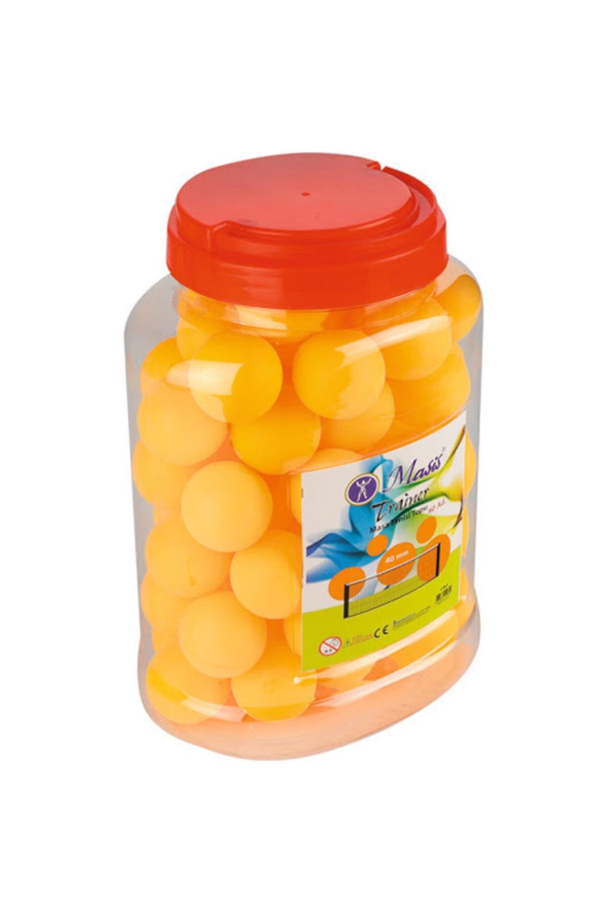 Masis Trainer Ping Pong Topu Turuncu 60 Adetlik Kavanoz Ping Pong Topu