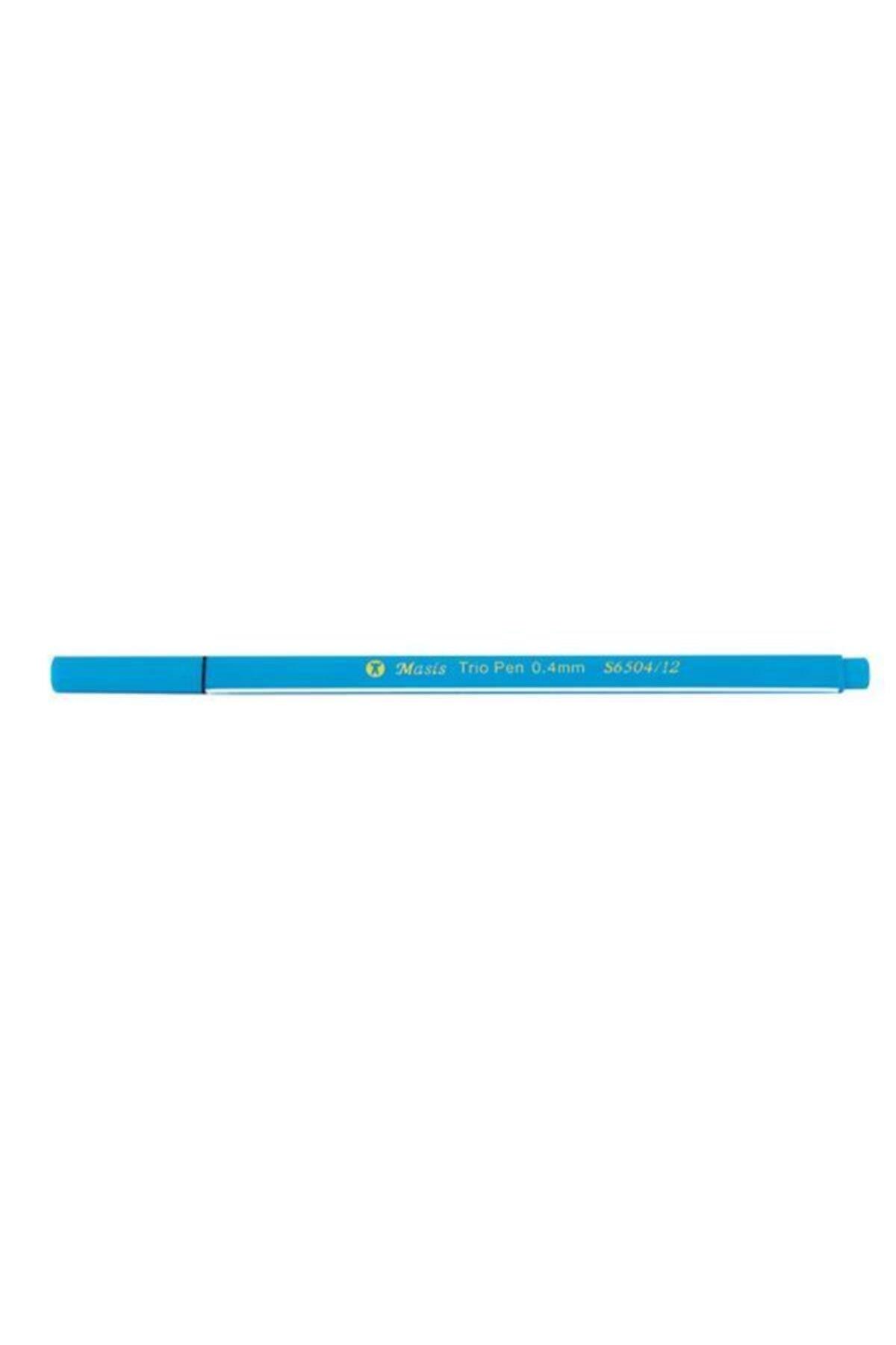Masis Keçe Uç Kalem Gök Mavi 10 Lu S6504-12 (1 Paket 10 Adet)