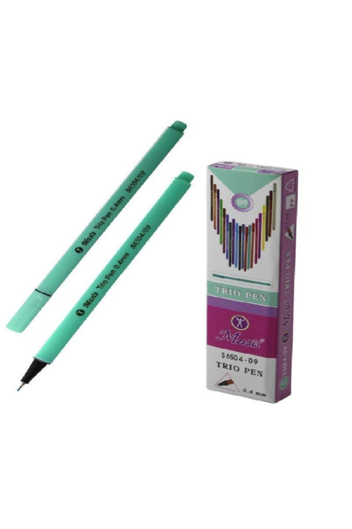 Masis Keçe Uç Kalem Turkuaz Yeşili 10 Lu S6504-09 (1 Paket 10 Adet)