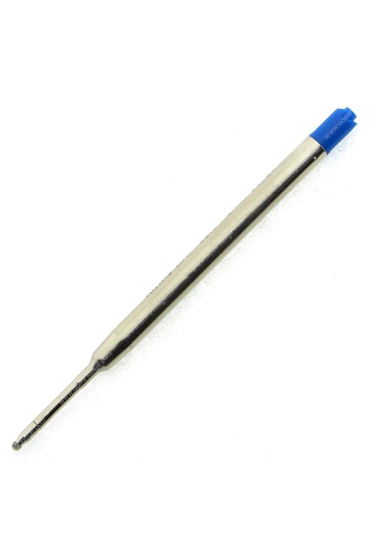 Mikro Aihao Parker Tipi Tükenmez Kalem Yedeği Metal Gövde Mavi (100 Lü Paket)