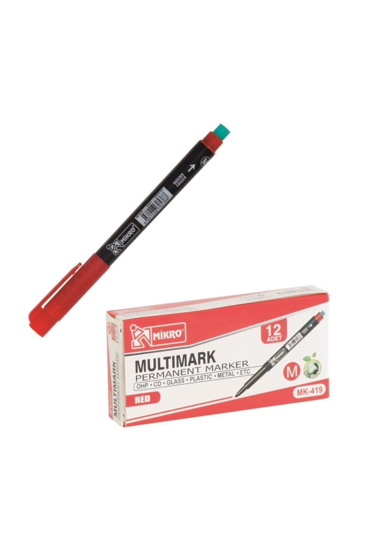 Mikro CD Kalemi Permanent M Seri Kırmızı (12 Li Paket)
