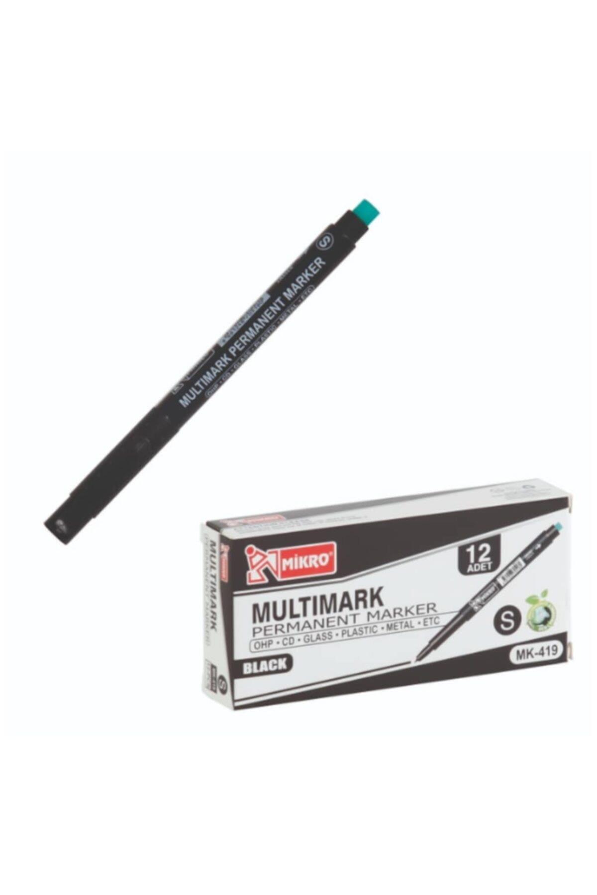 Mikro CD Kalemi Permanent S Seri Siyah MK-419 (12 Li Paket)