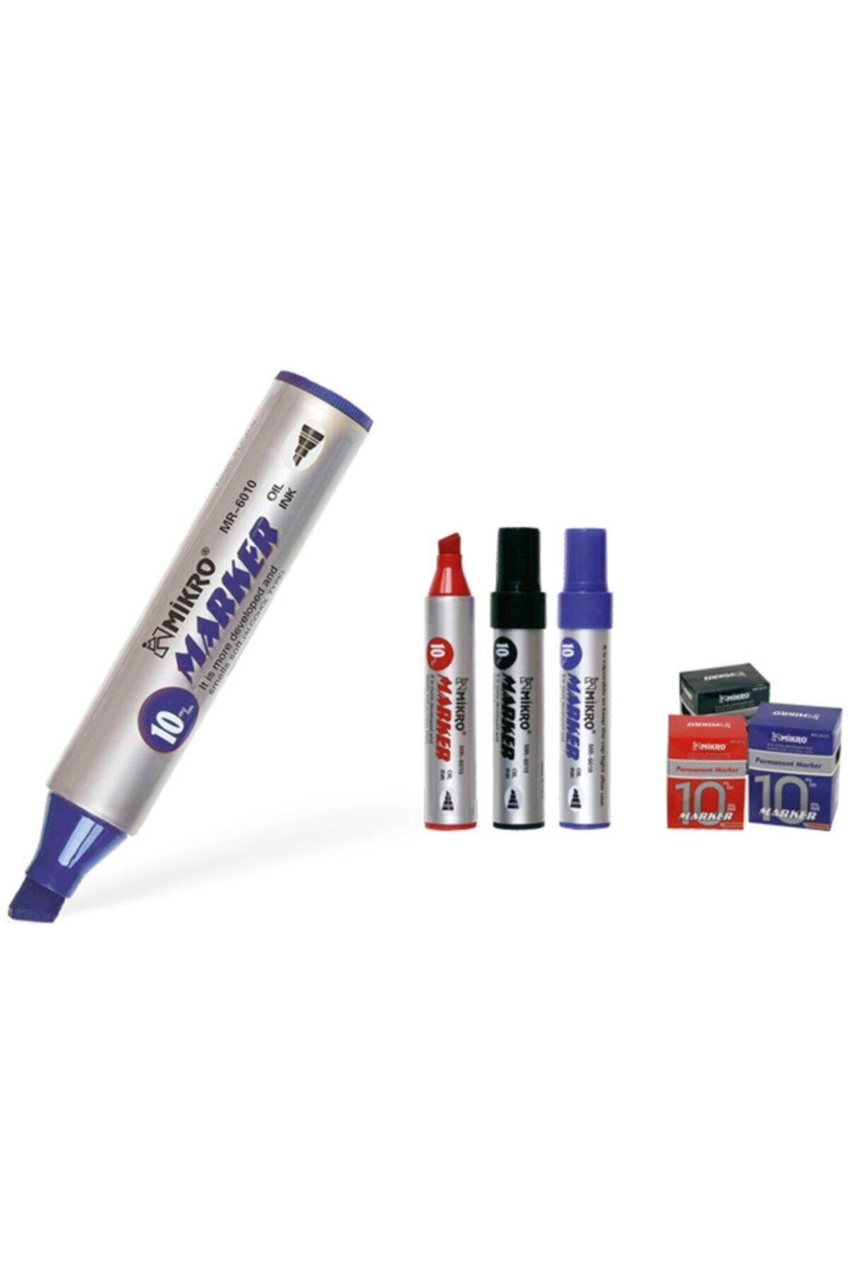 Mikro 6010 Markör Jumbo Permanent Kalem 10 Mm Siyah (12 Li Kutu)