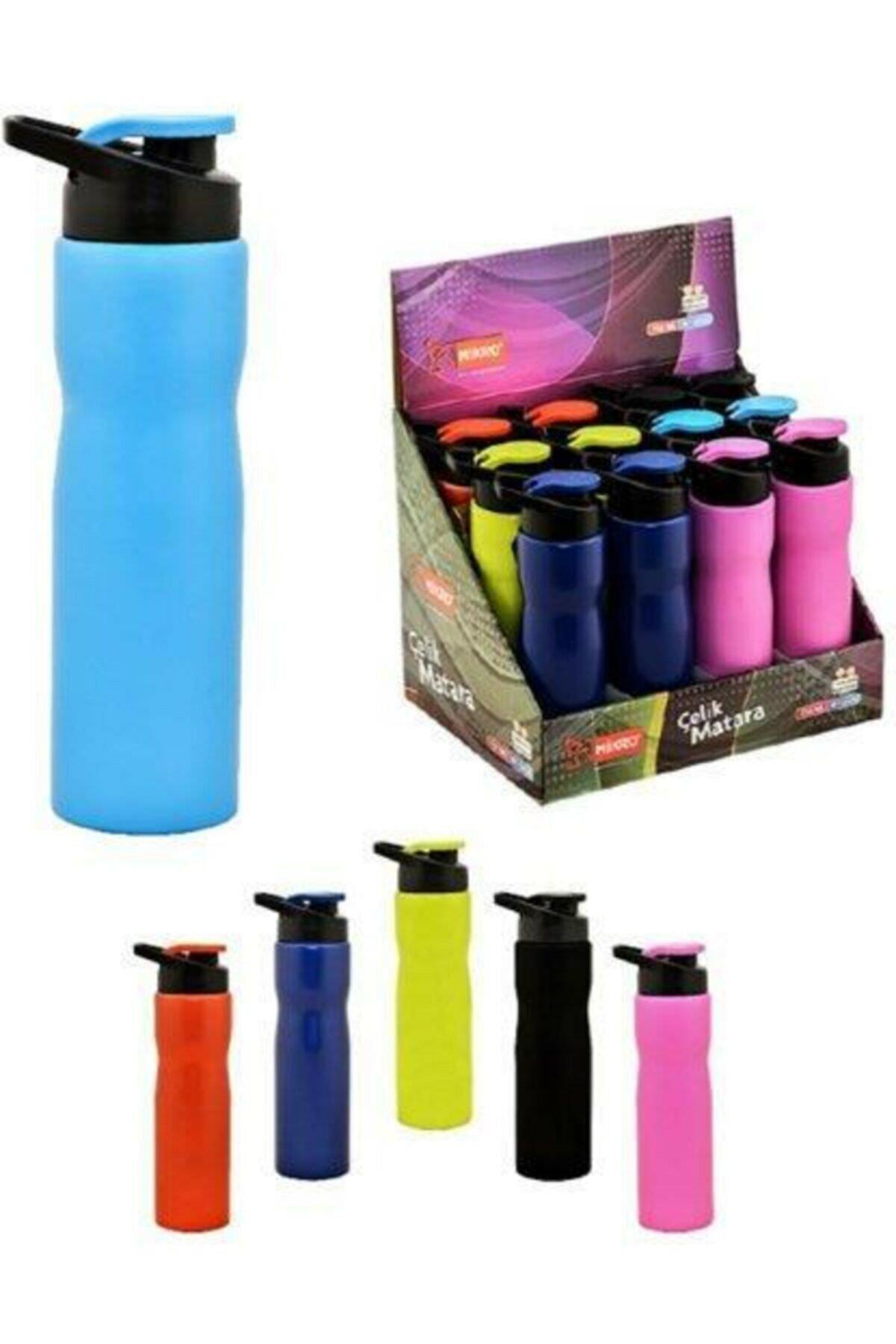 Mikro Matara Çelik 750 ML Mt 2628-12 (Karışık Renk 1 Adet)