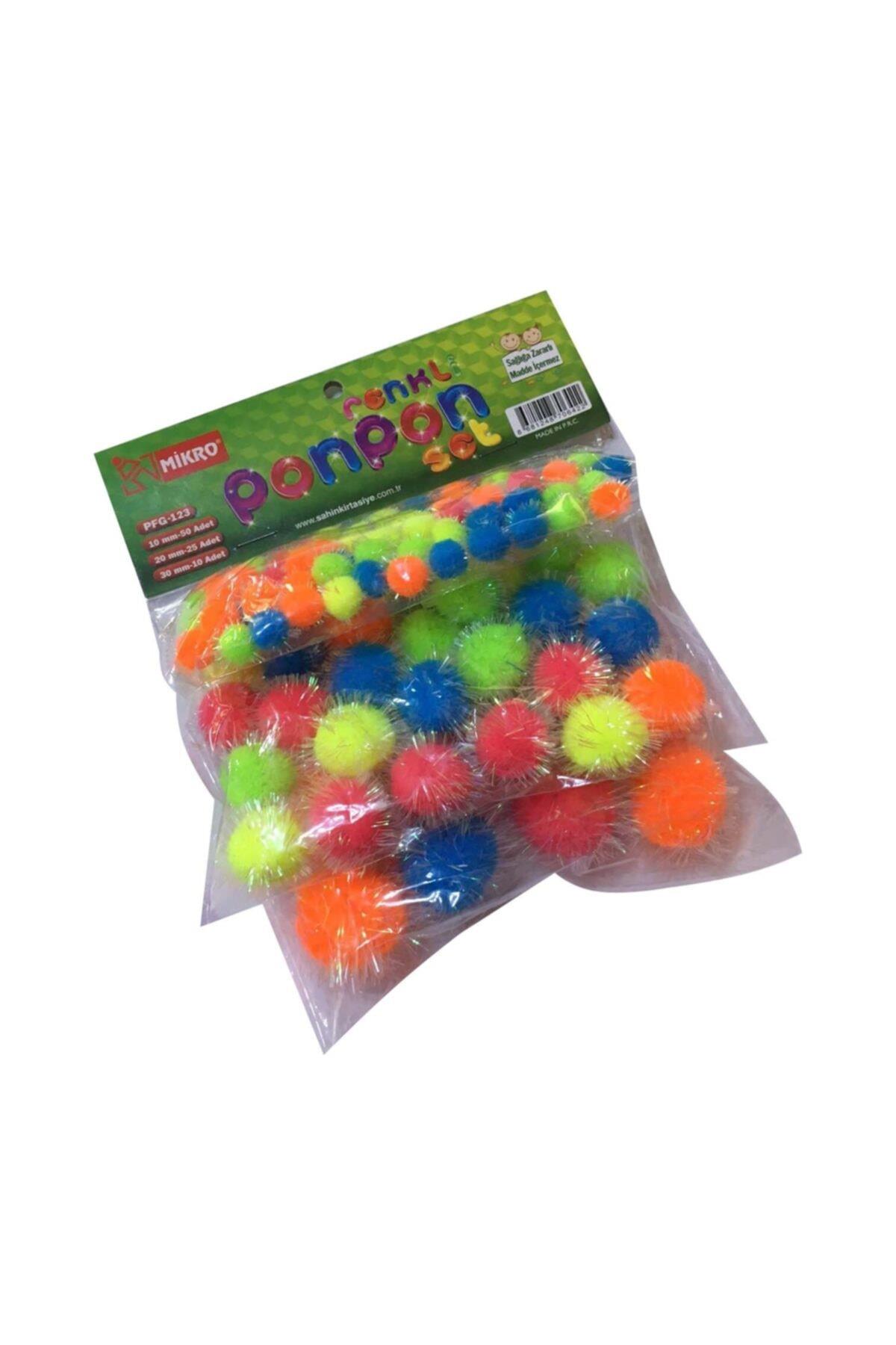 Mikro Pon Pon Set Fosforlu 10-20-30 PFG-123