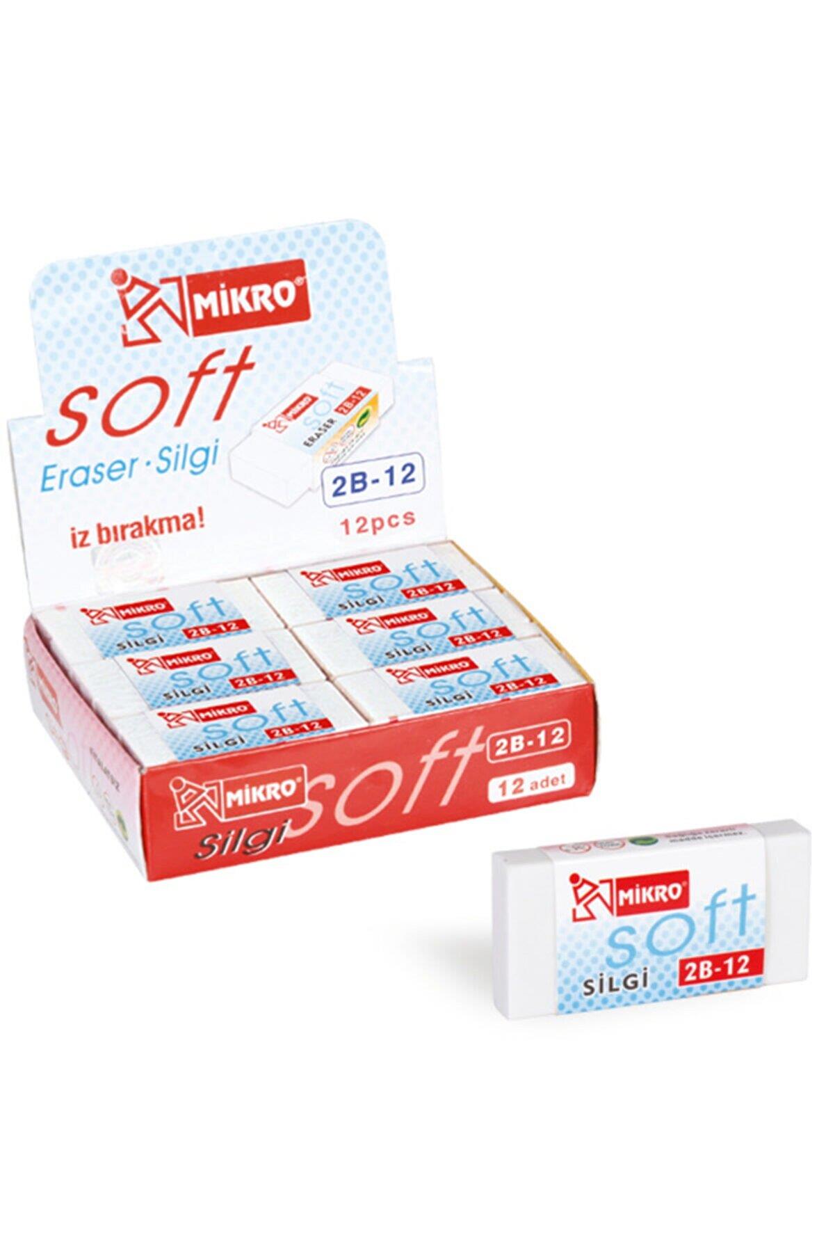 Mikro Soft Silgi Büyük Boy Öğrenci Silgisi (12 Li Paket)