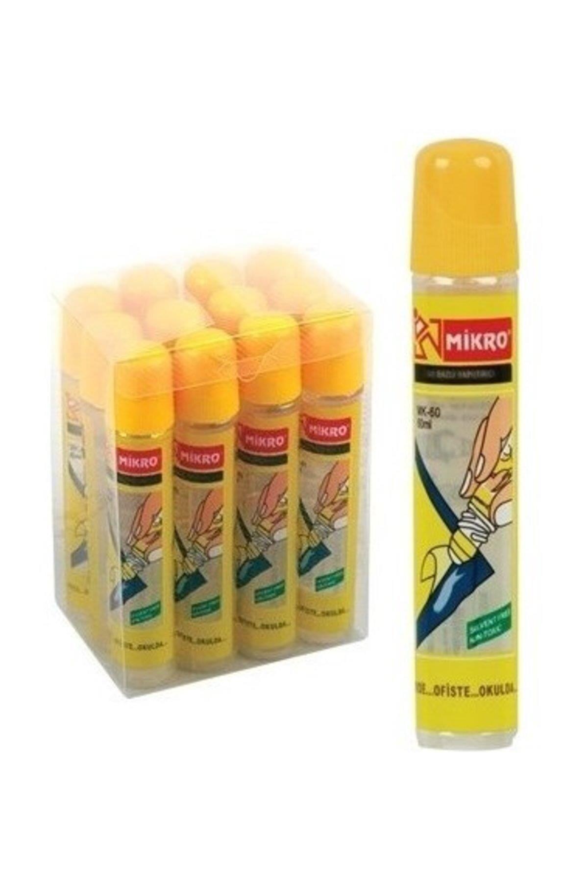 Mikro Renkli Sıvı Yapıştırıcı Su Bazlı Karışık Renkler (12 Li Paket)