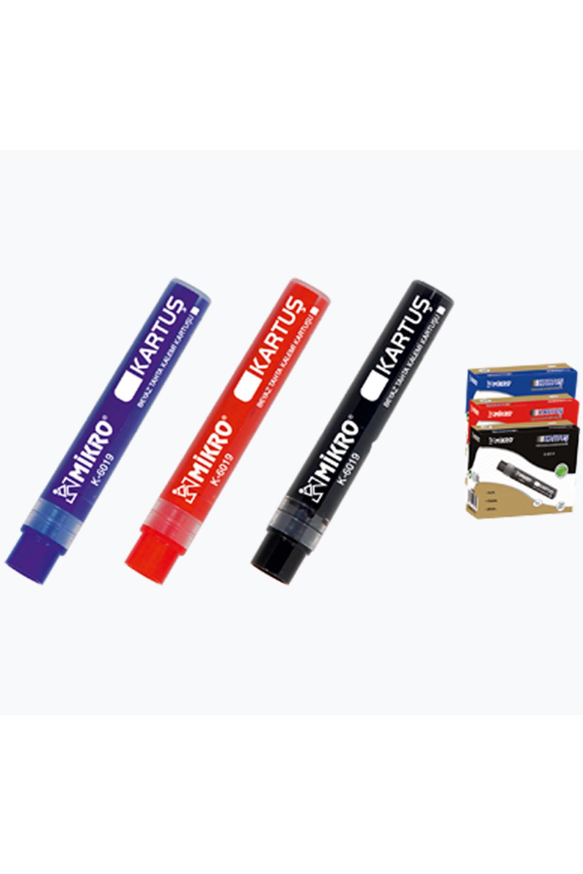 Mikro Tahta Kalemi Kartuşu Mavi 24 Lü K-6019  (1 Paket 24 Adet)