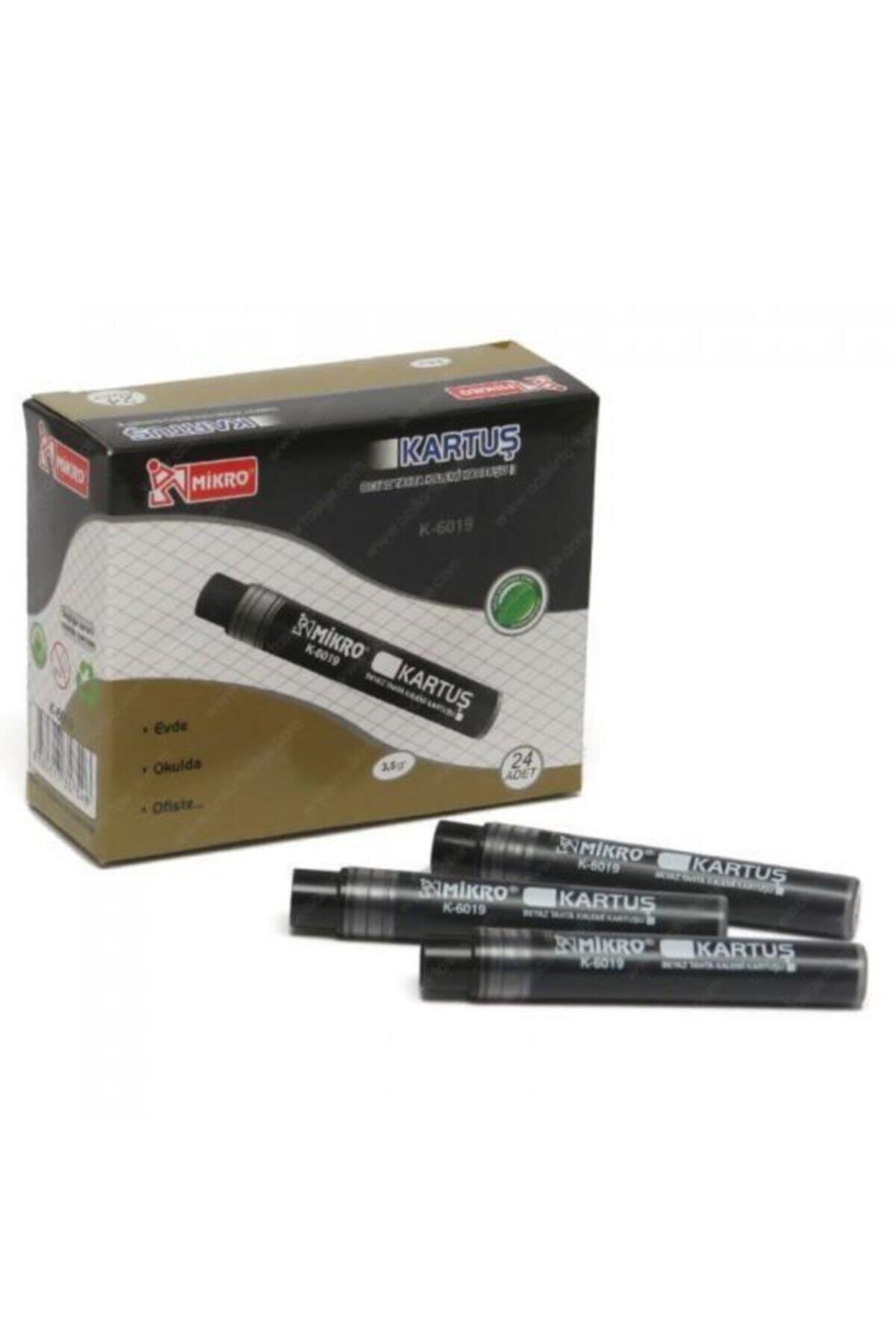 Mikro Tahta Kalemi Kartuşu Siyah 24 Lü K-6019 (1 Paket 24 Adet)