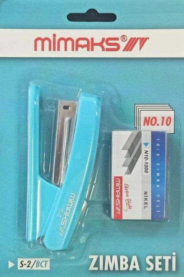 Mimaks Zımba NO:10 Zımba Tel Seti Turkuaz Zımba Makinası Set