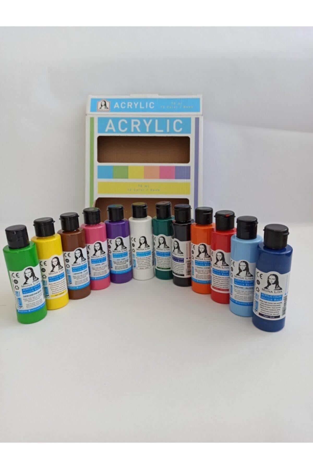 Monalisa Akrilik Boya 12x70 ML Set Bulut Mavi
