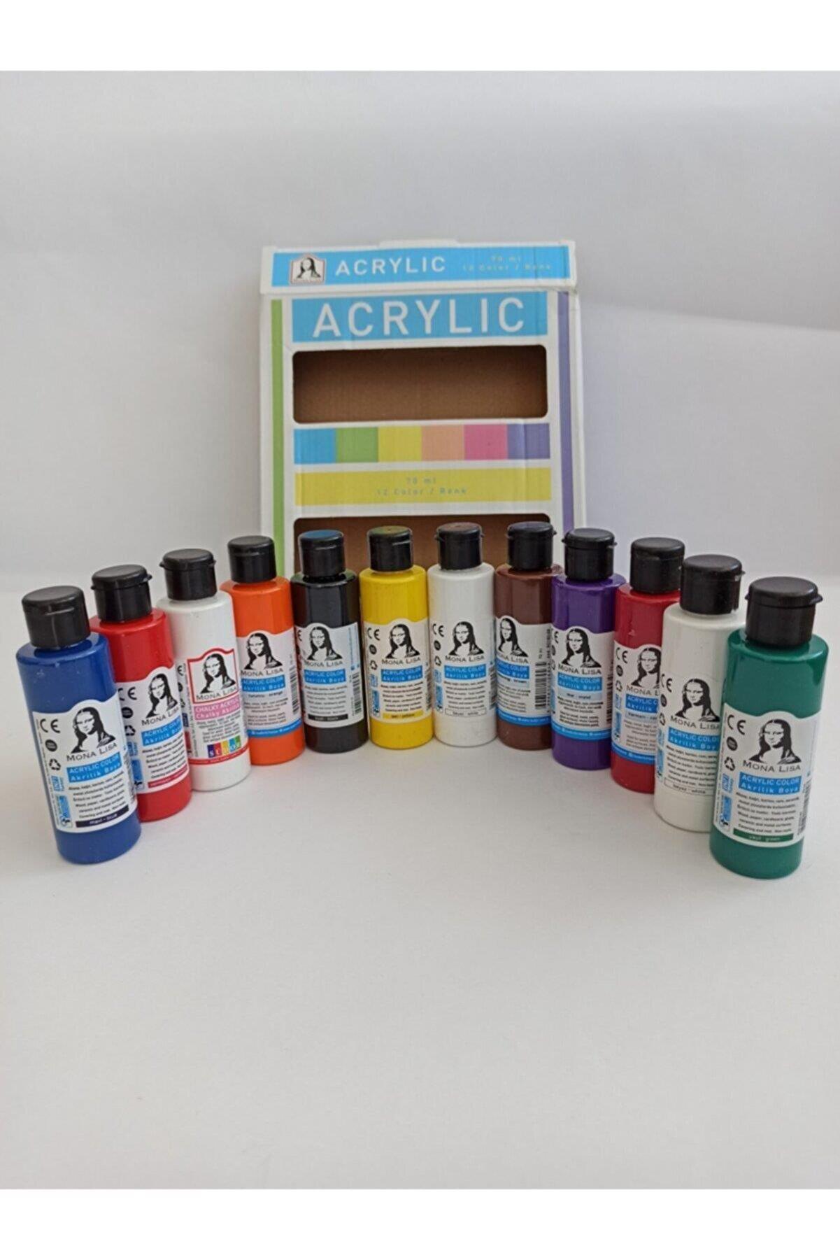 Monalisa Akrilik Boya 12x70 ML Set Extra Beyaz