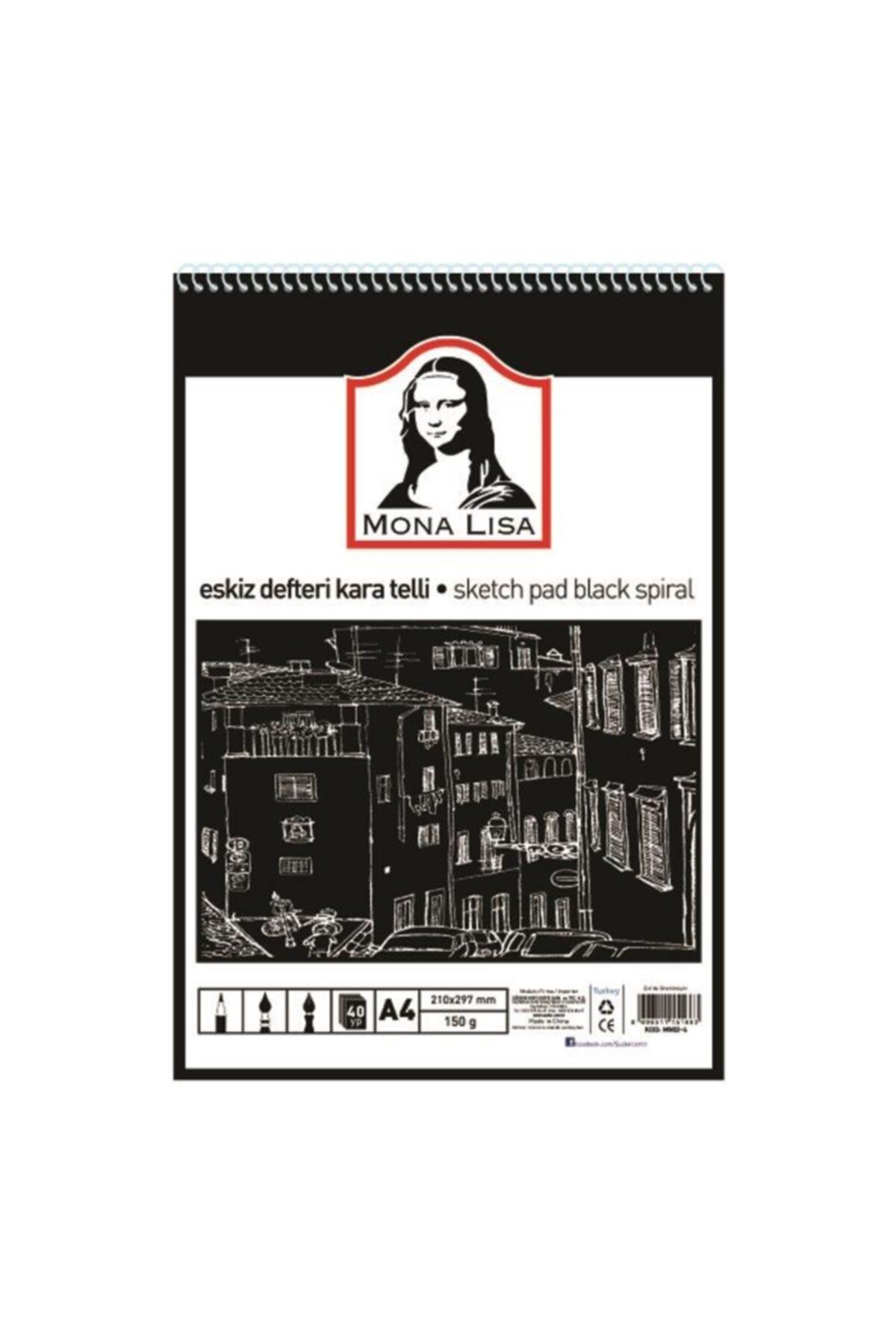 Monalisa Eskiz Defteri Kara Telli A4 150 Gram 40 Yaprak MN02-4