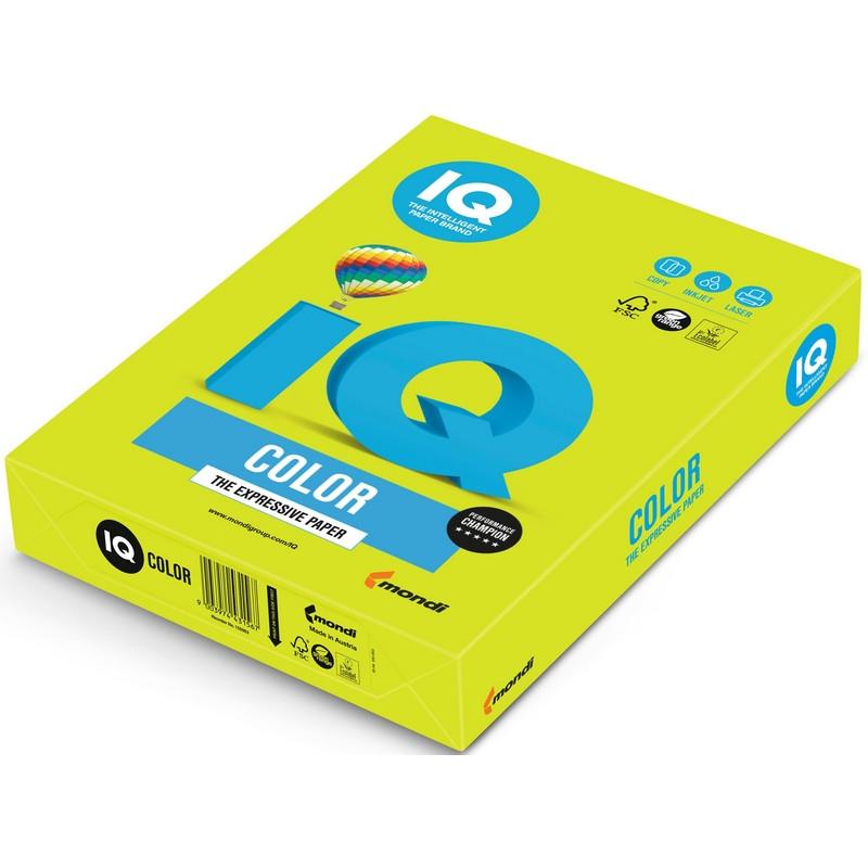 Mondi IQ Color Renkli Kağıt A4 80 Gr Fosforlu Yeşil (1 Koli 5 Paket)