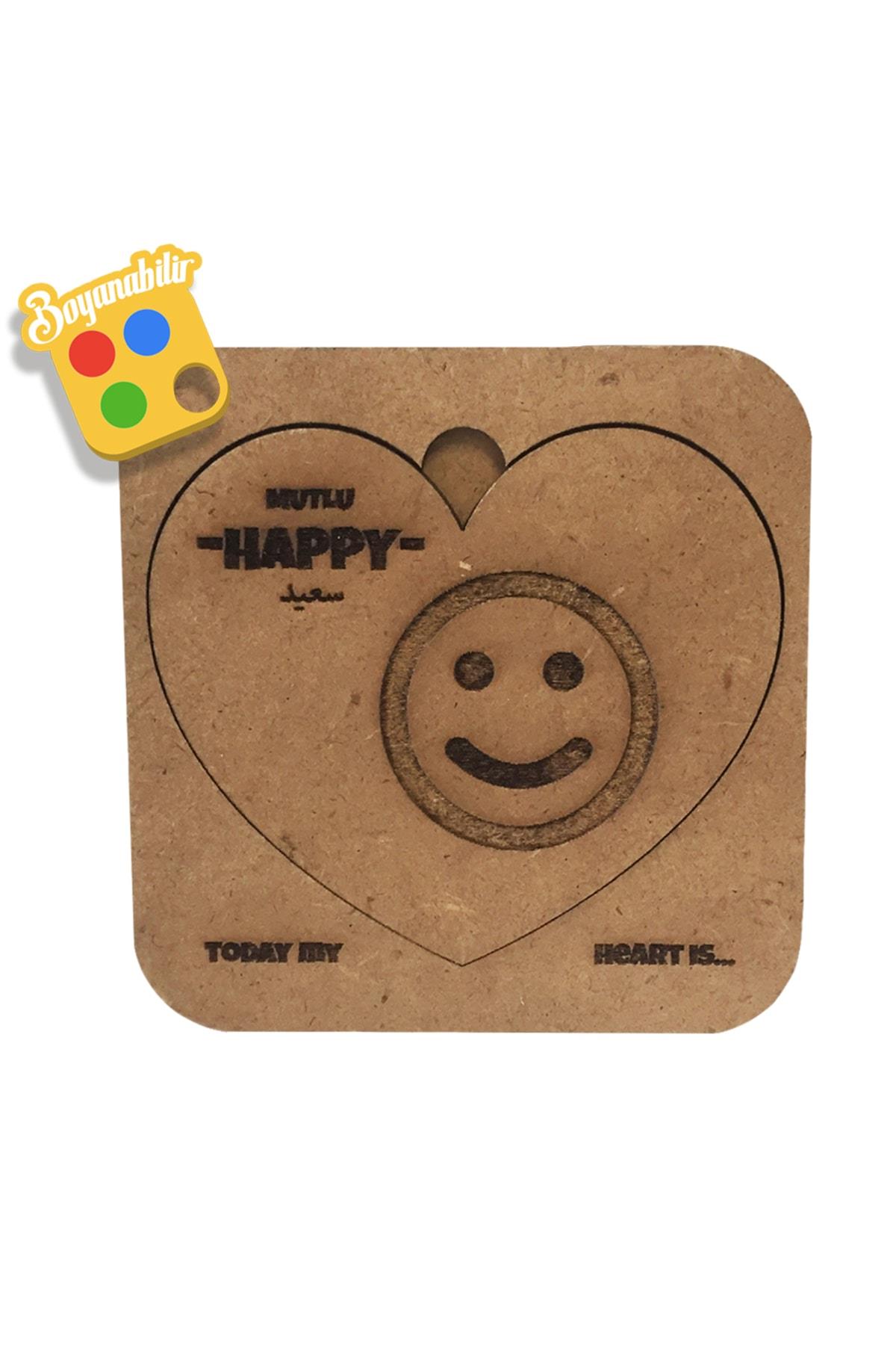 Moon Beavers Ahşap Emojiler Eğitici Öğretici Geliştirici Boyanabilir Ahşap Sağlıklı Oyuncak