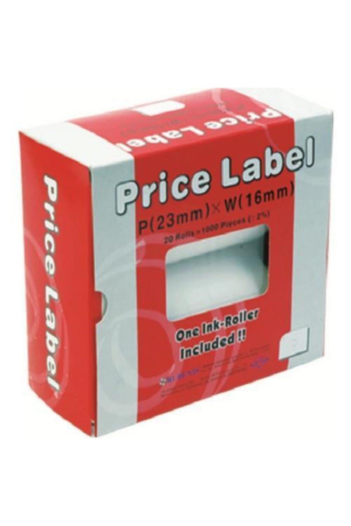 Motex Fiyat Etiketi Çift Haneli 6600 İçin 16x23 Beyaz E-6600 (1 Paket 20 Adet)