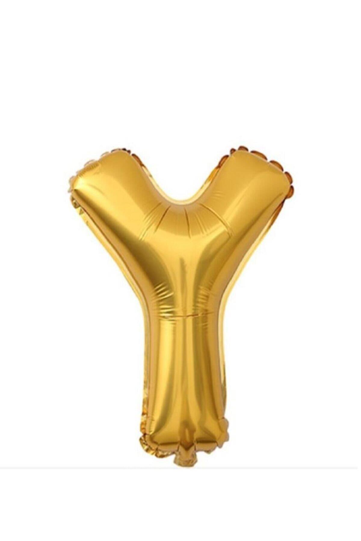 Nedi Folyo Balon 100 cm Harf Şişirilmemiş Altın (Y Harfi)