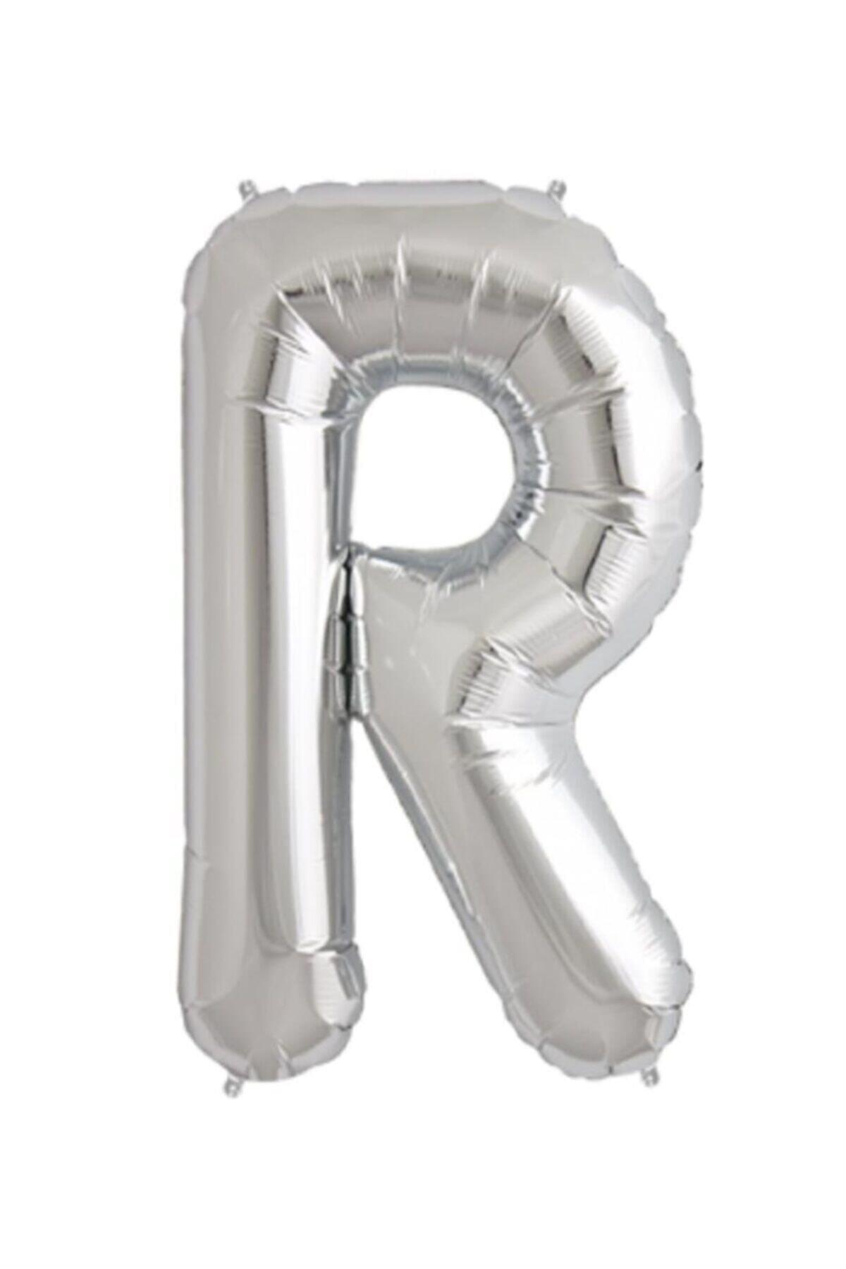 Nedi Folyo Balon 100 Cm Harf Şişirilmemiş Gümüş (R Harfi)