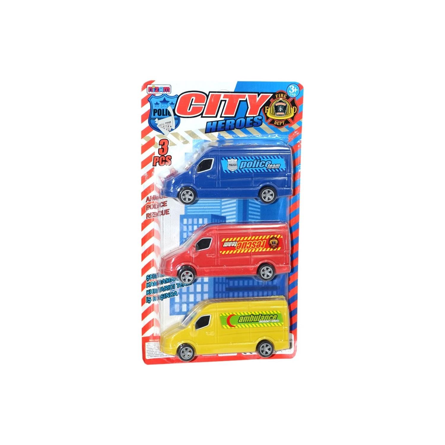 Nizam Oyuncak 3 Lü Minibüs (Ambulans,polis,itfaiye)